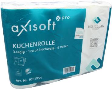Axisoft Pro Küchenrolle 3-lagig, 8 x 4 Rol.